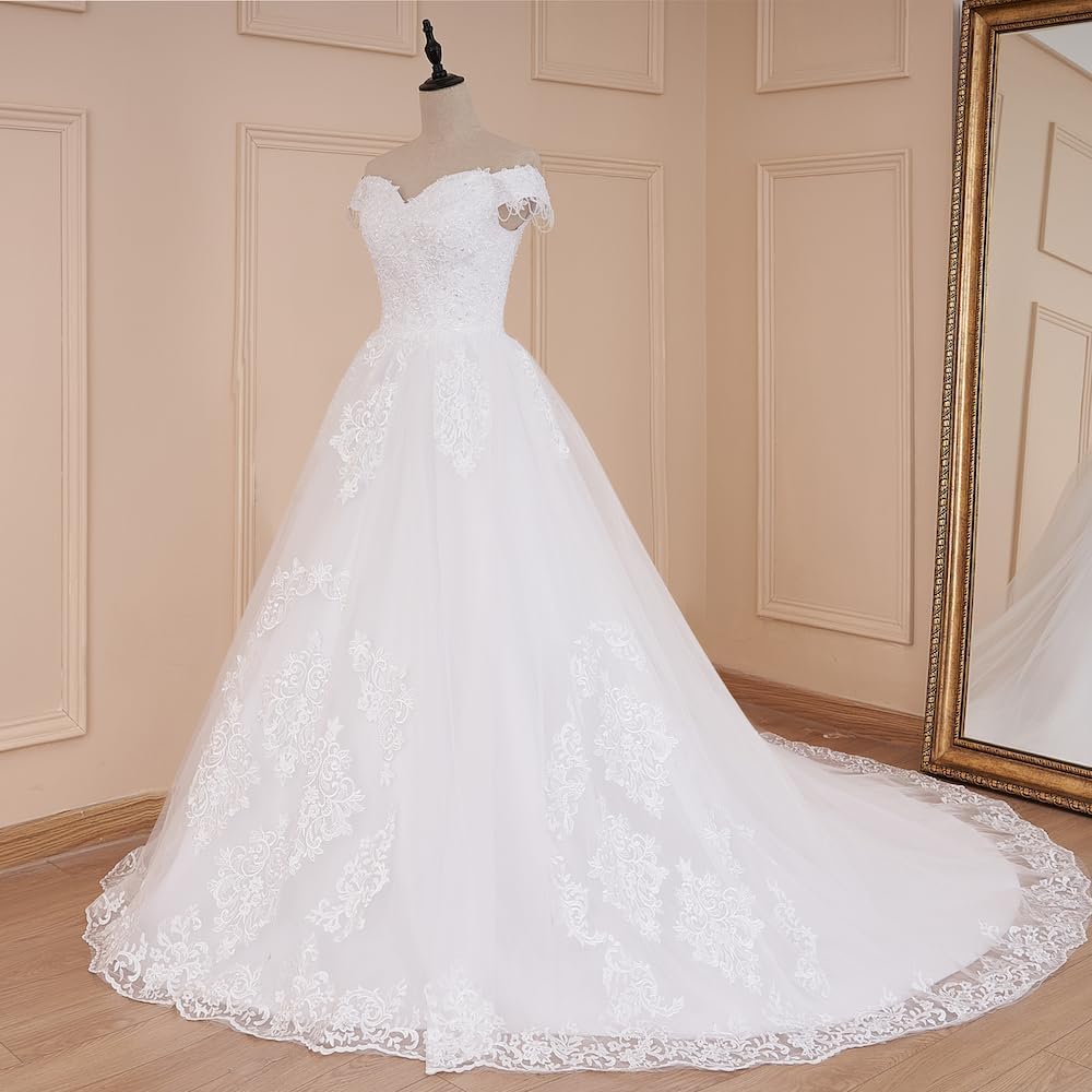 Robe De Mariée Grande Taille Perles – Image 2