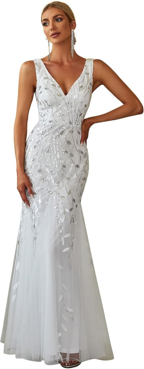 Robe De Sirène Formelle Avec Broderies – Image 3