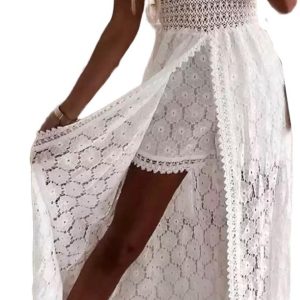 Robe Blanche Longue Boheme Chic