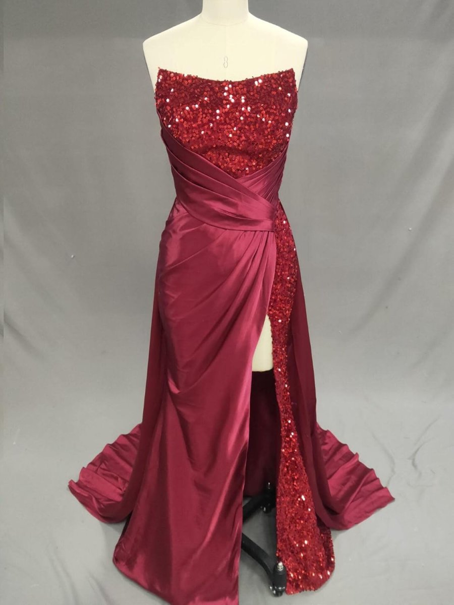 Robe de mariage sirène col cœur illusion et doubles traînes – Image 8