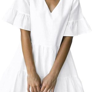 Robe Blanche Bohème Courte