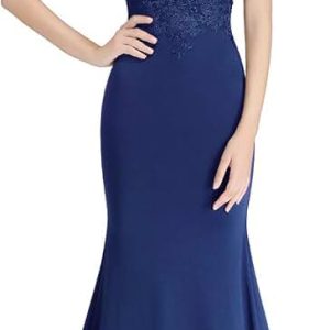 Robe De Sirène Formelle Avec Broderies