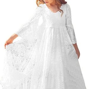 Robe Boheme Fille Blanche