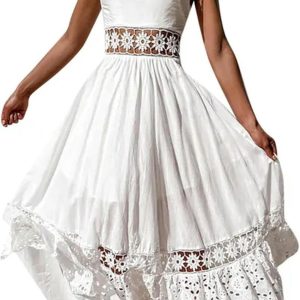 Robe Coton Blanche Dentelle