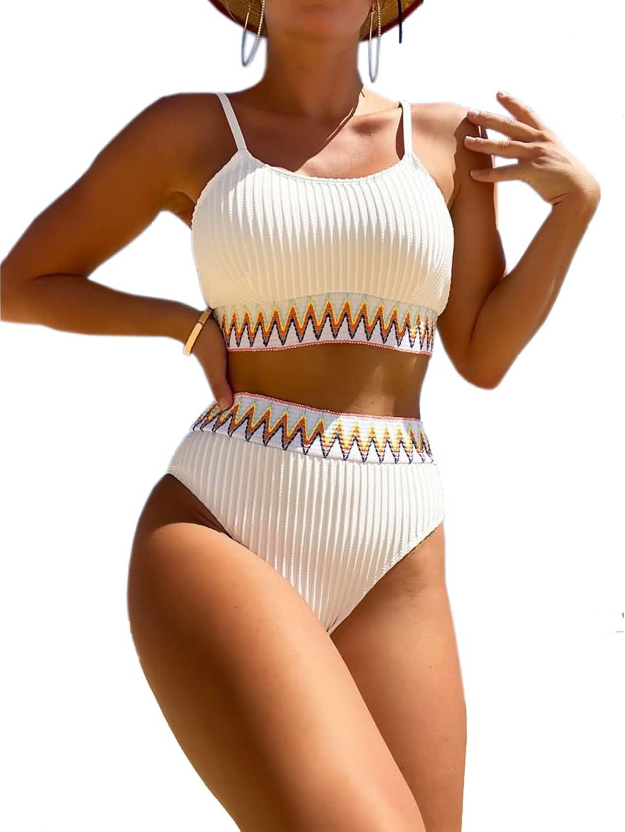 Bikini de Plage Ensembles Haute en Coussin avec Épaules Moulées – Image 2