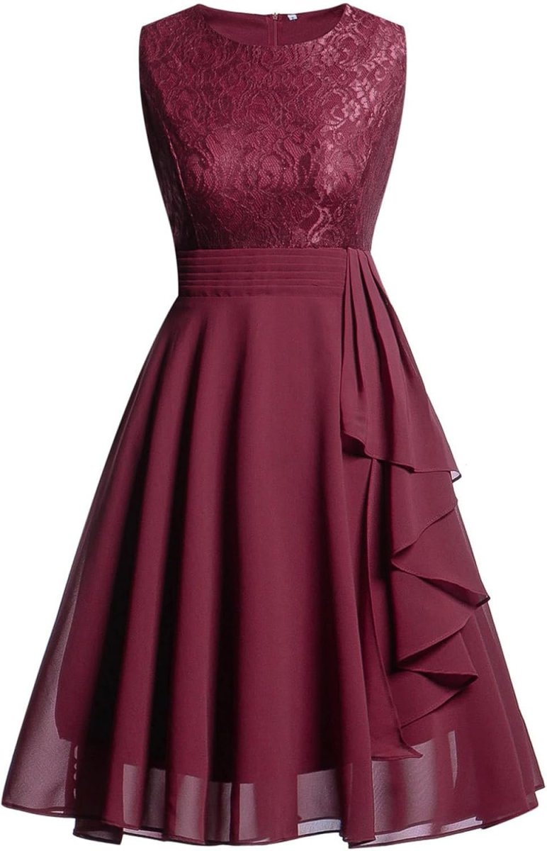 Robe Courte Blanche En Dentelle Sans Manche – Image 4