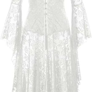 Robe De Mariée Dentelle Manches Longues Blanche