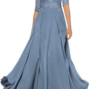 Robe de mariée en tulle et dentelle à encolure ras-du-cou et illusion