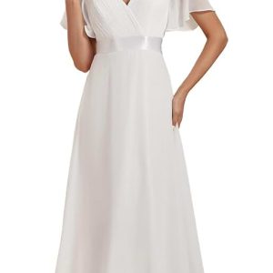 Robe De Mariée Fendue A Col Montant Dentellé