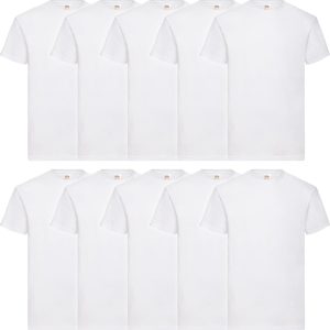 Lot de 10 T-shirts Fruit of the Loom Valueweight + Sac de rangement MyShirt inclus