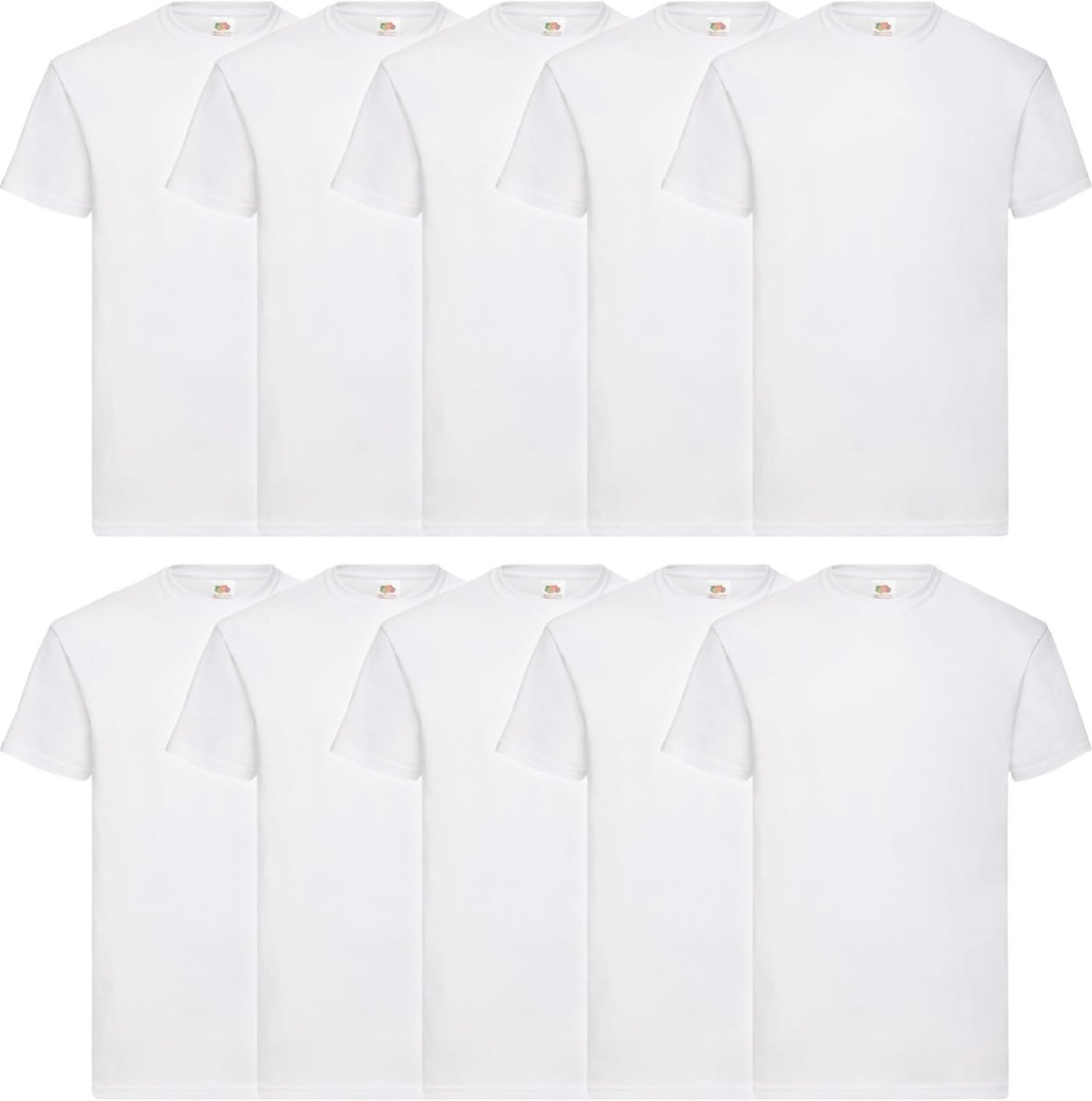 Lot de 10 T-shirts Fruit of the Loom Valueweight + Sac de rangement MyShirt inclus – Image 2