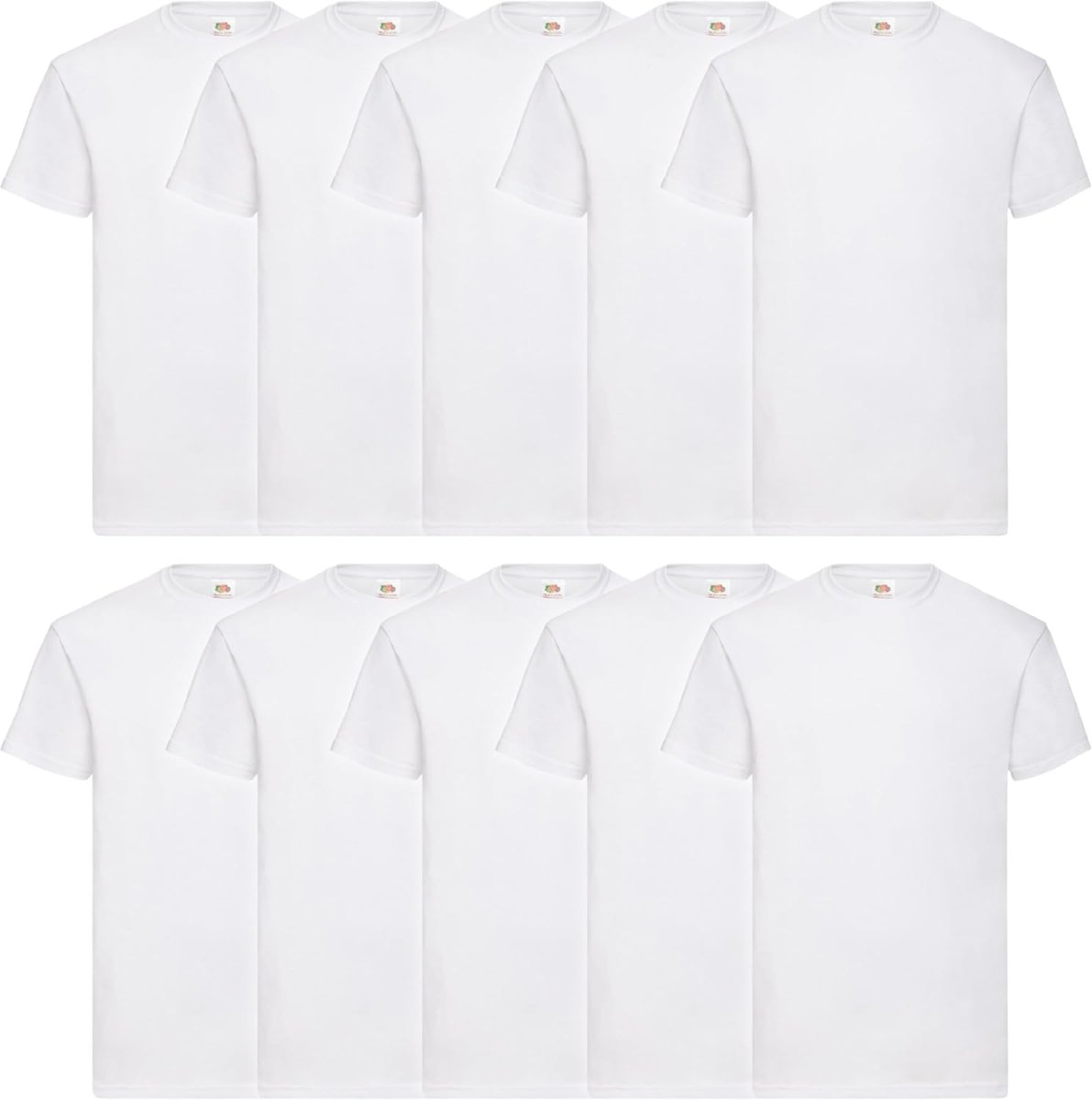 Lot de 10 T-shirts Fruit of the Loom Valueweight + Sac de rangement MyShirt inclus – Image 3