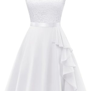 Robe De Soirée Courte Blanche