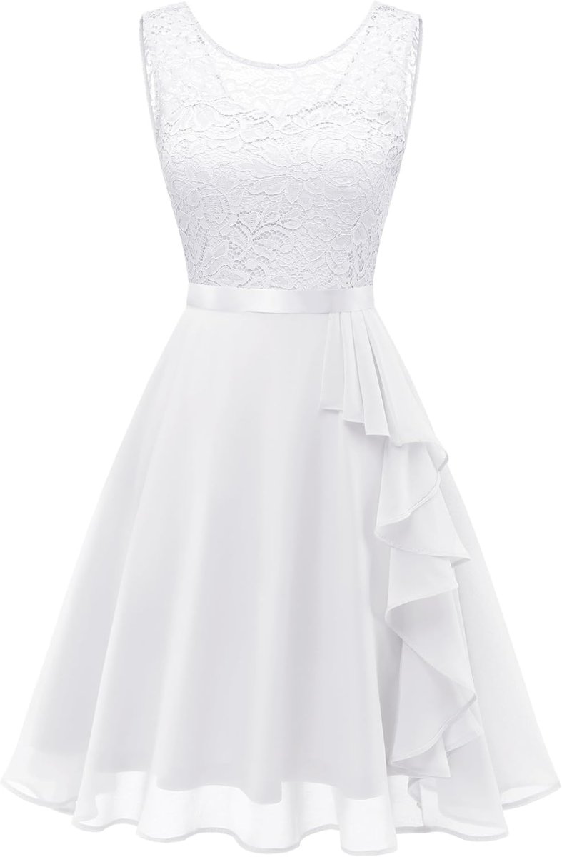 Robe De Soirée Courte Blanche – Image 2
