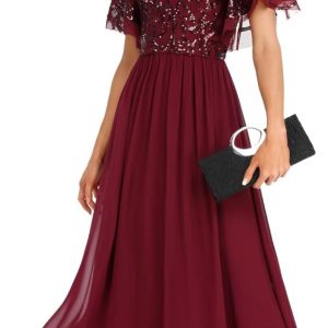 Robe de mariée romantique à corset en tulle et paillettes noires