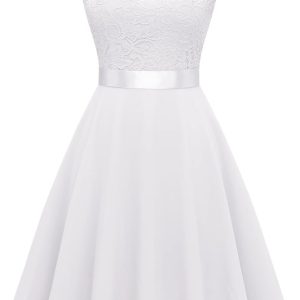 Robe Courte Dentelle Blanche
