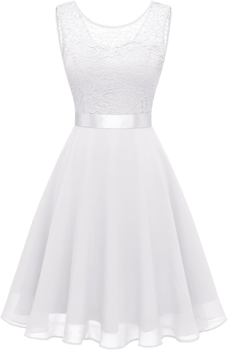 Robe Courte Dentelle Blanche