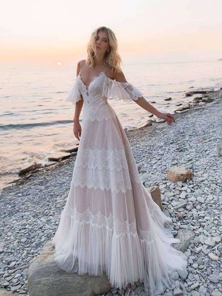 Robe De Mariée Vintage Sexy Blanche – Image 4