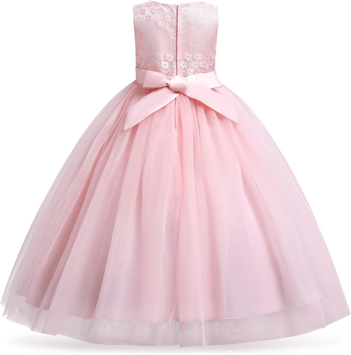 Robe de bal princesse avec dentelle florale et paillettes – Image 4