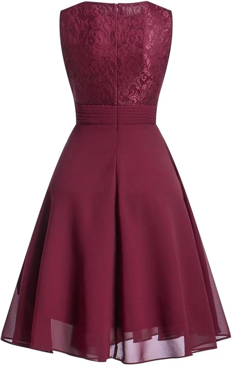 Robe Courte Blanche En Dentelle Sans Manche – Image 5