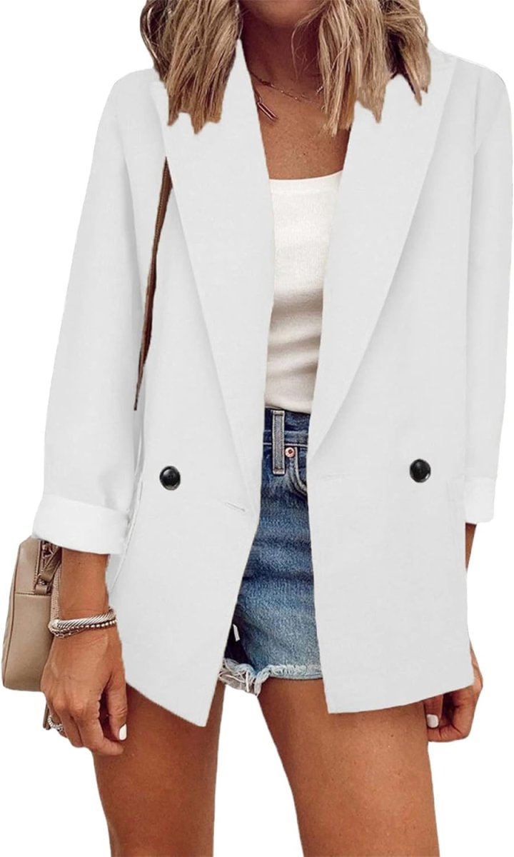 Manteau de Fait Maison Blazer Femme à Manches Longues