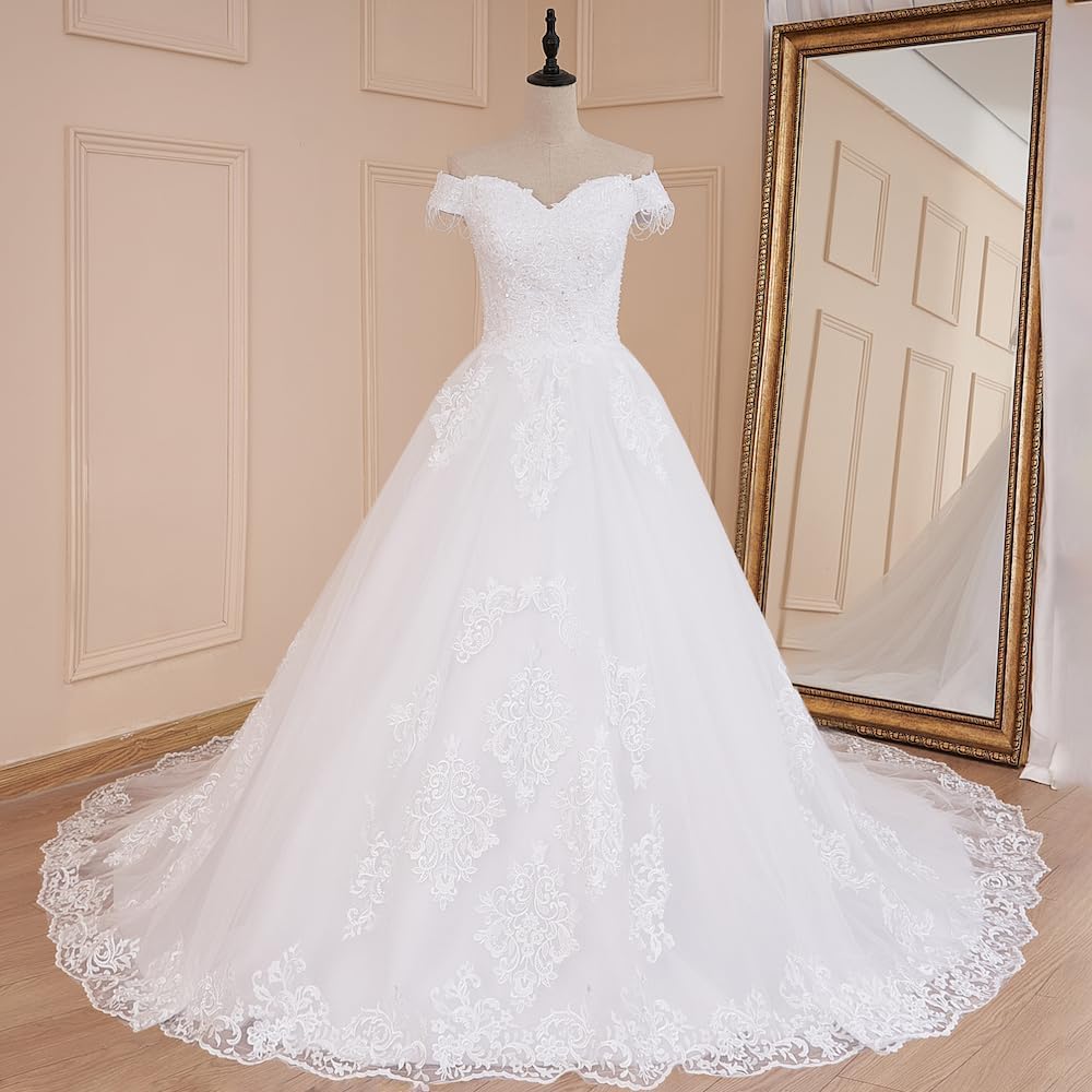 Robe De Mariée Grande Taille Perles – Image 4