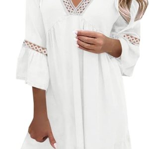 Robe Courte Dentelle Blanche