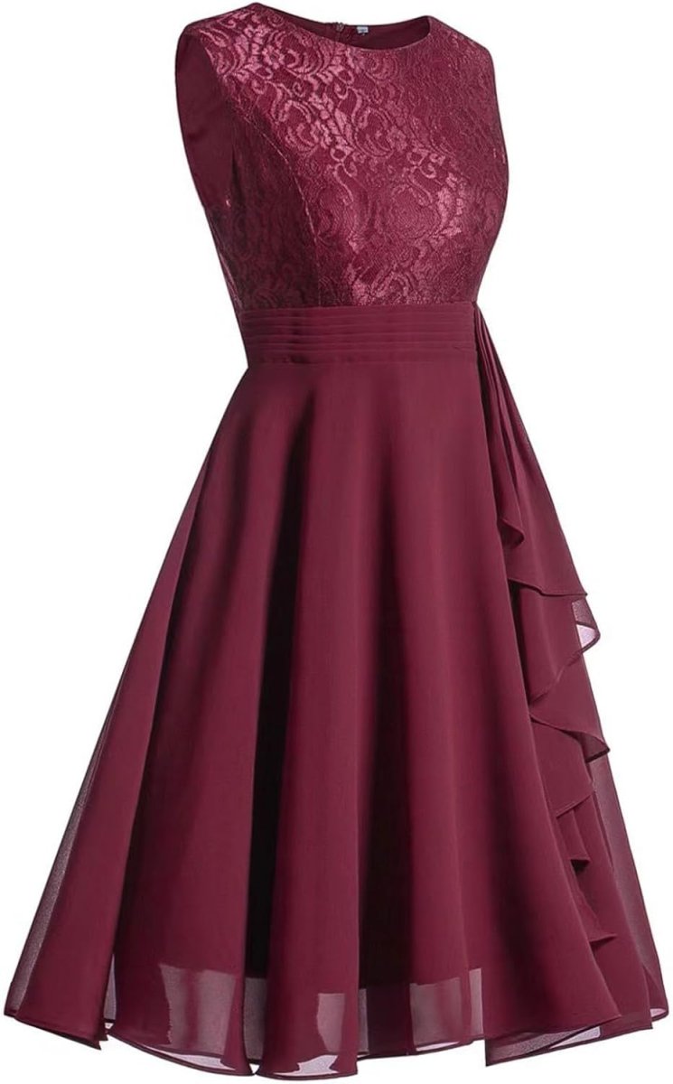 Robe Courte Blanche En Dentelle Sans Manche – Image 6