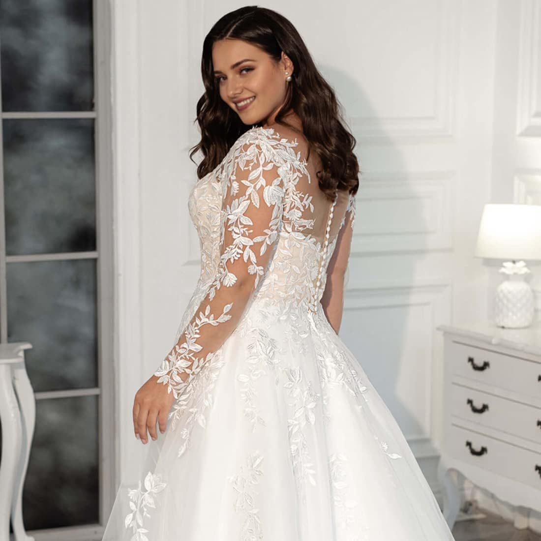 Robe De Mariée Grande Taille Trompette – Image 6