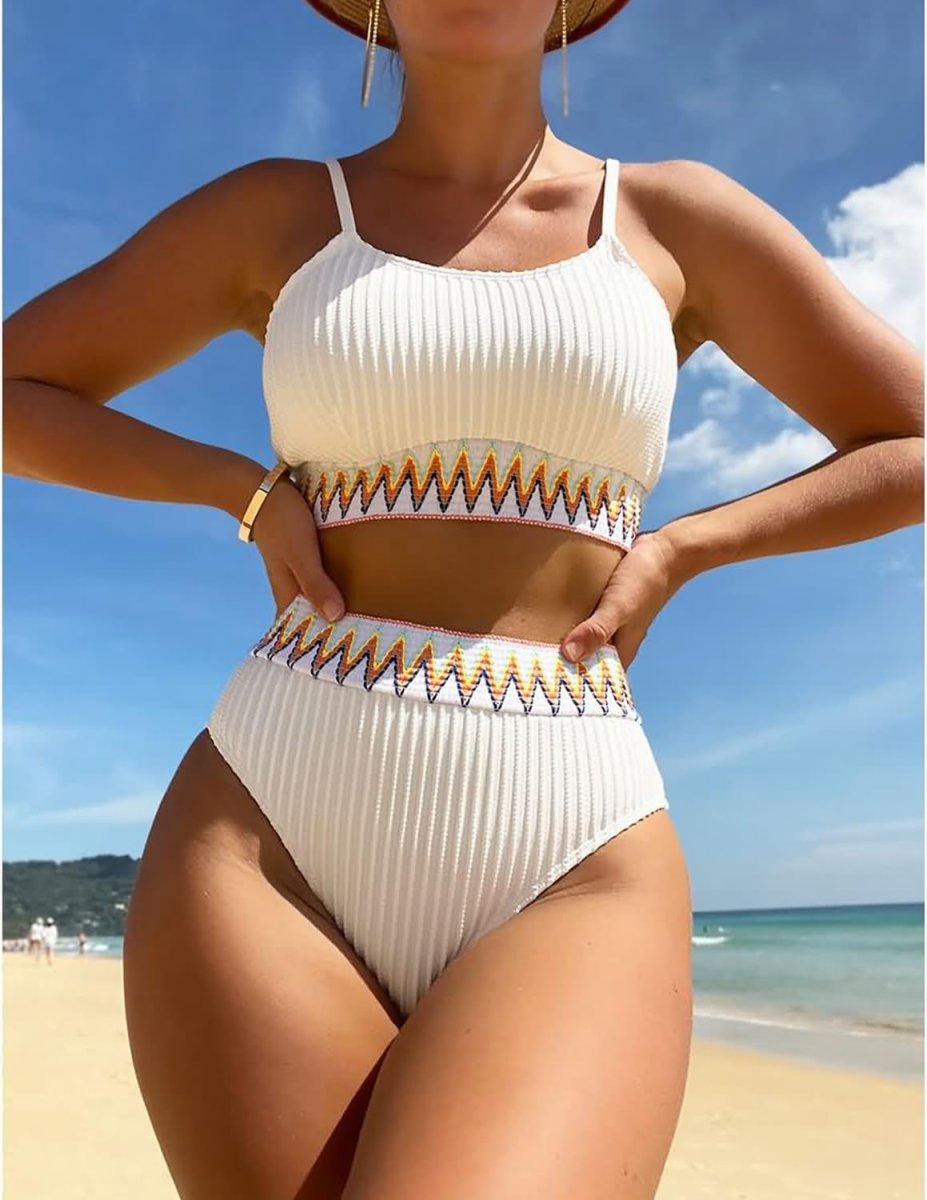 Bikini de Plage Ensembles Haute en Coussin avec Épaules Moulées – Image 5