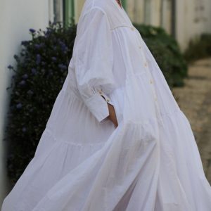 Robe Chemise longue blanche