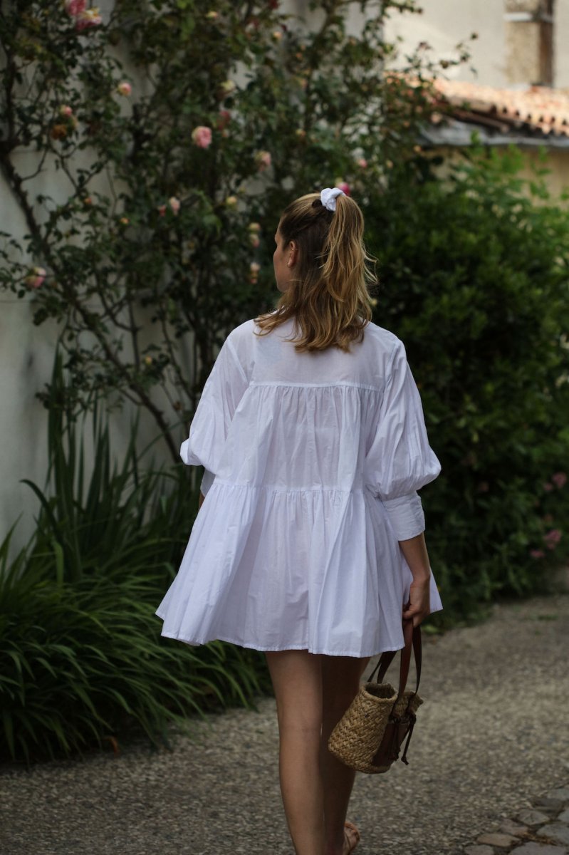 Robe chemise courte blanche – Image 7