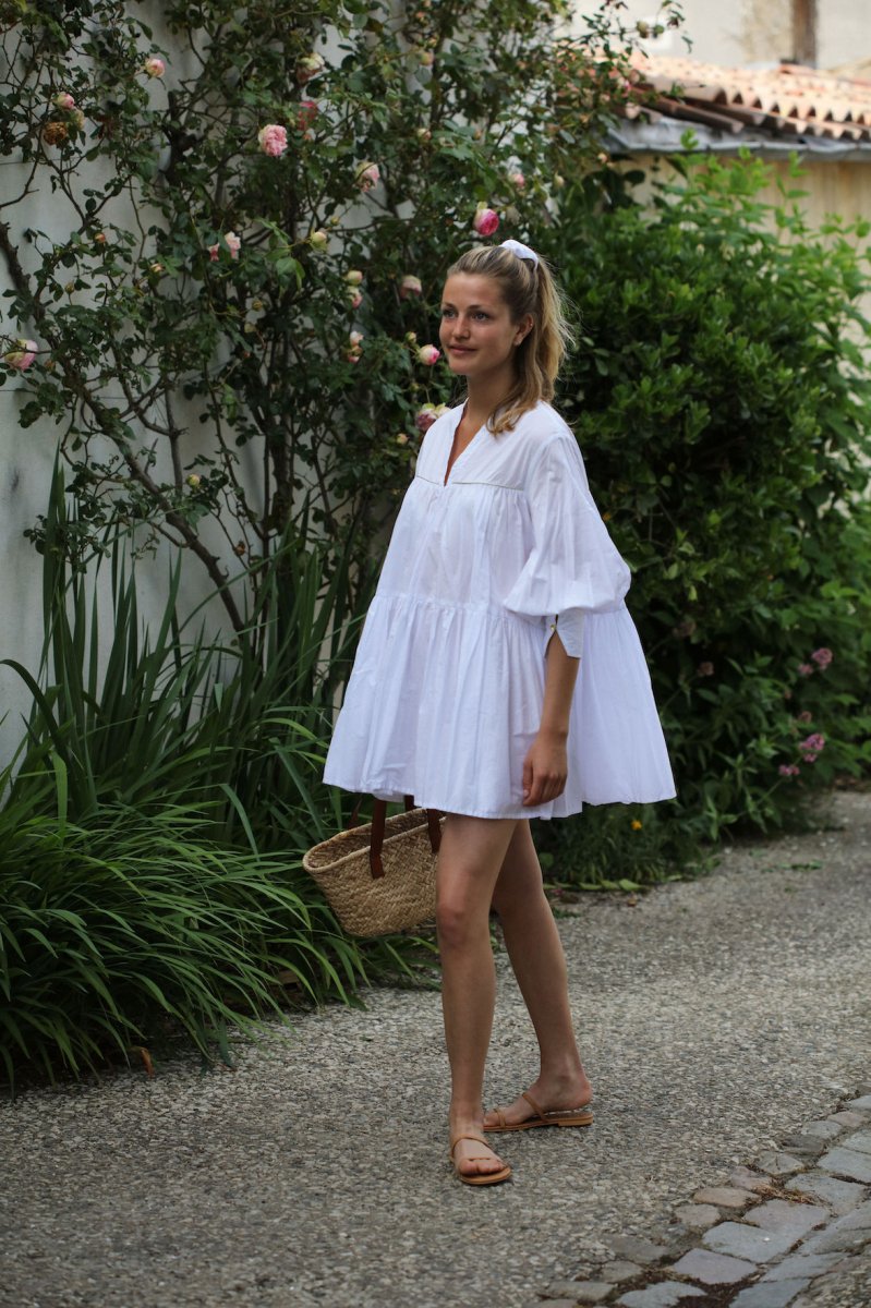 Robe chemise courte blanche – Image 3