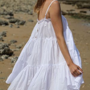 Robe Isla courte blanche