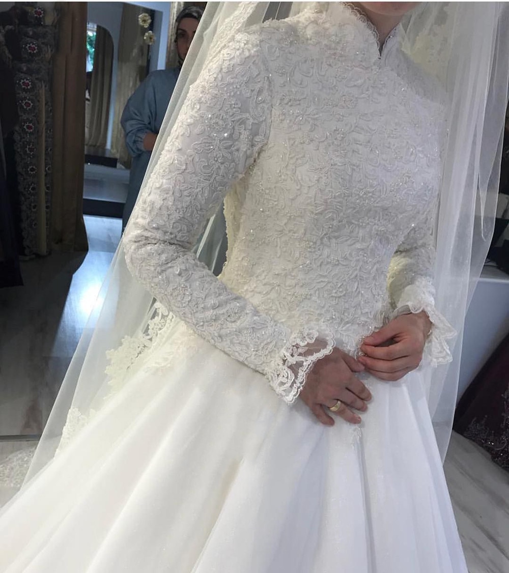 Robe De Mariée Musulmane Blanche – Image 3