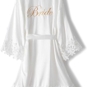 Robe De Mariée Drapée Croisée Et Brodée
