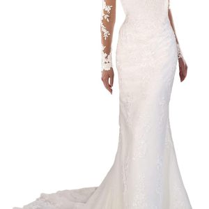 Robe De Mariée Dos Nu Plongeant Blanche