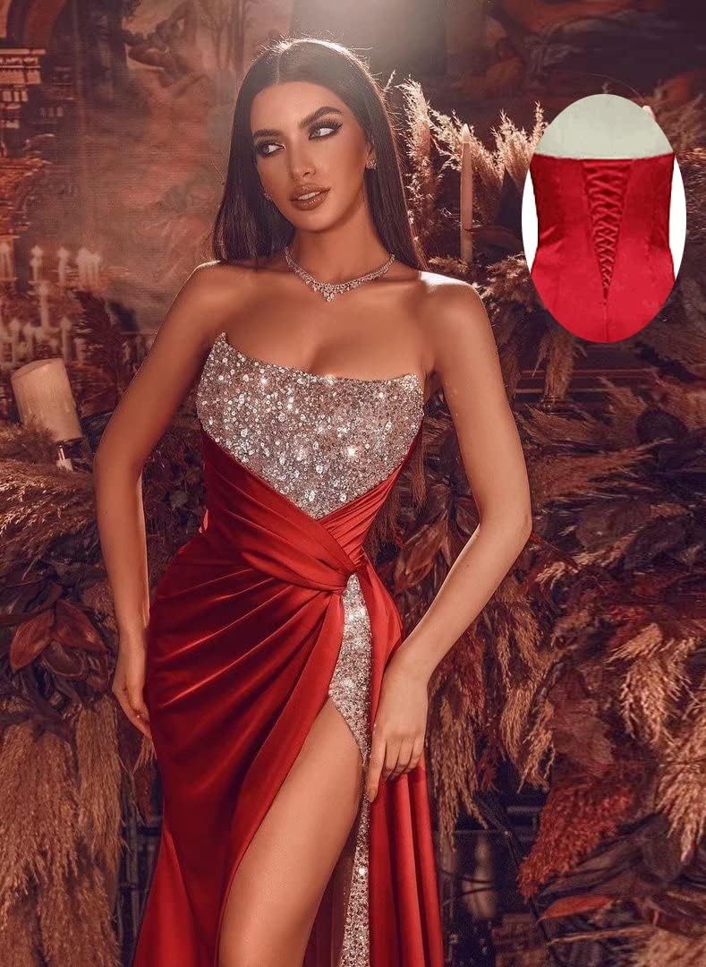 Robe de mariage sirène col cœur illusion et doubles traînes – Image 4