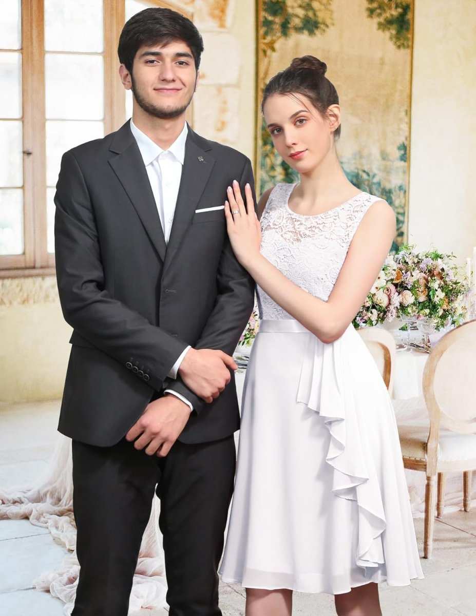 Robe De Soirée Courte Blanche – Image 7