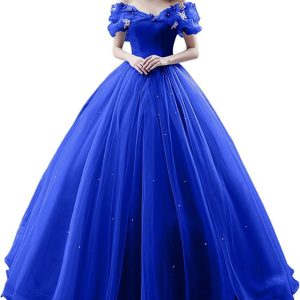 Robe De Mariée Princesse Asymétrique A Volants Blanche