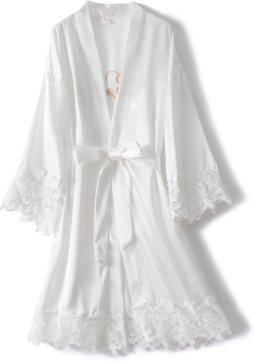 Robe De Mariée Drapée Croisée Et Brodée – Image 4