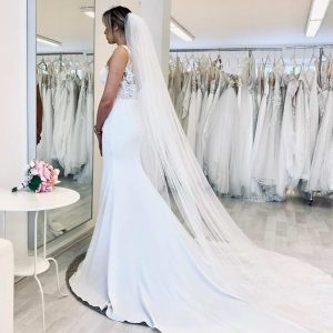 Voile de Mariée Long Avec Peigne