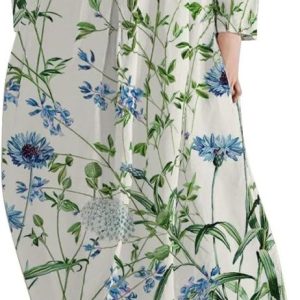 Robe Blanche Boheme Mi Longue