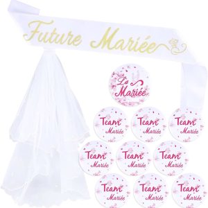 Voile Mariage Avec Cœurs Blanc Cassé