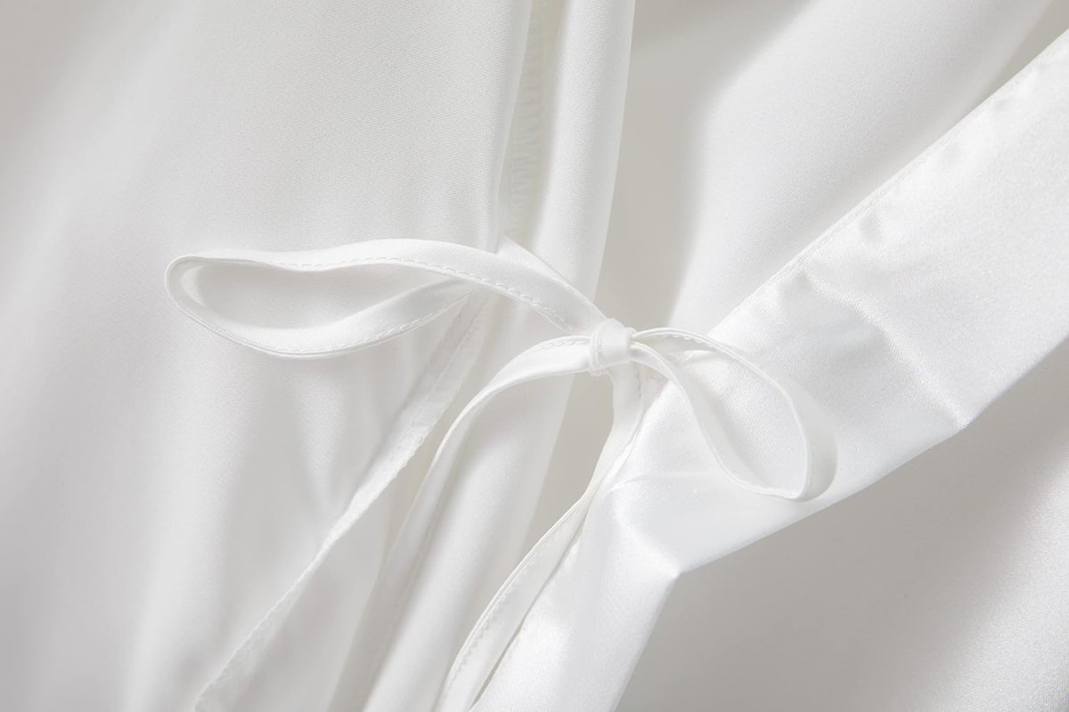 Robe De Mariée Drapée Croisée Et Brodée – Image 8