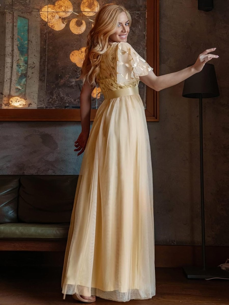 Robe De Mariée Courte Avec Perles Blanche – Image 4