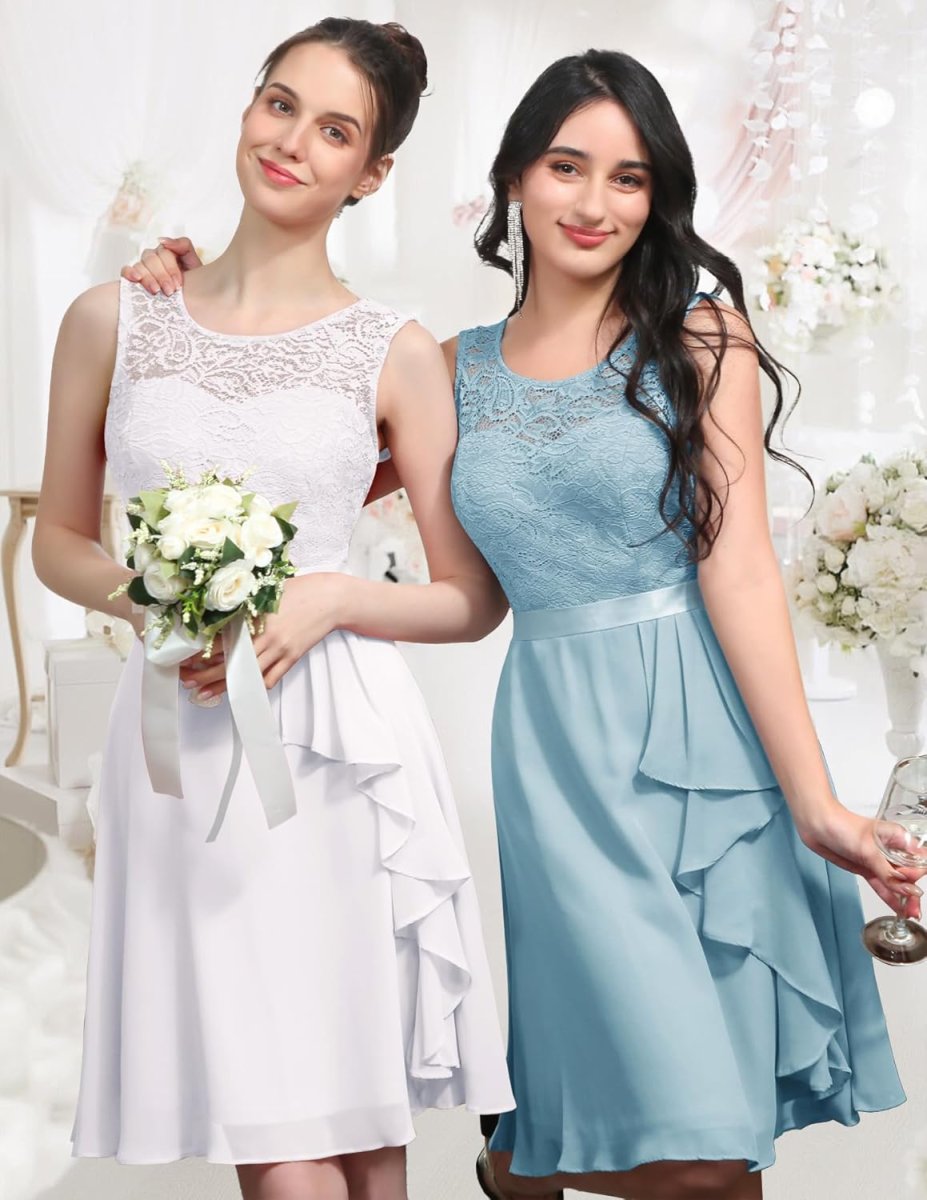 Robe De Soirée Courte Blanche – Image 6