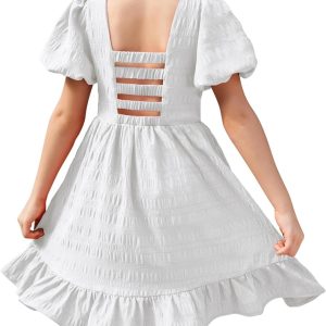 Robe Blanche Boheme Fille