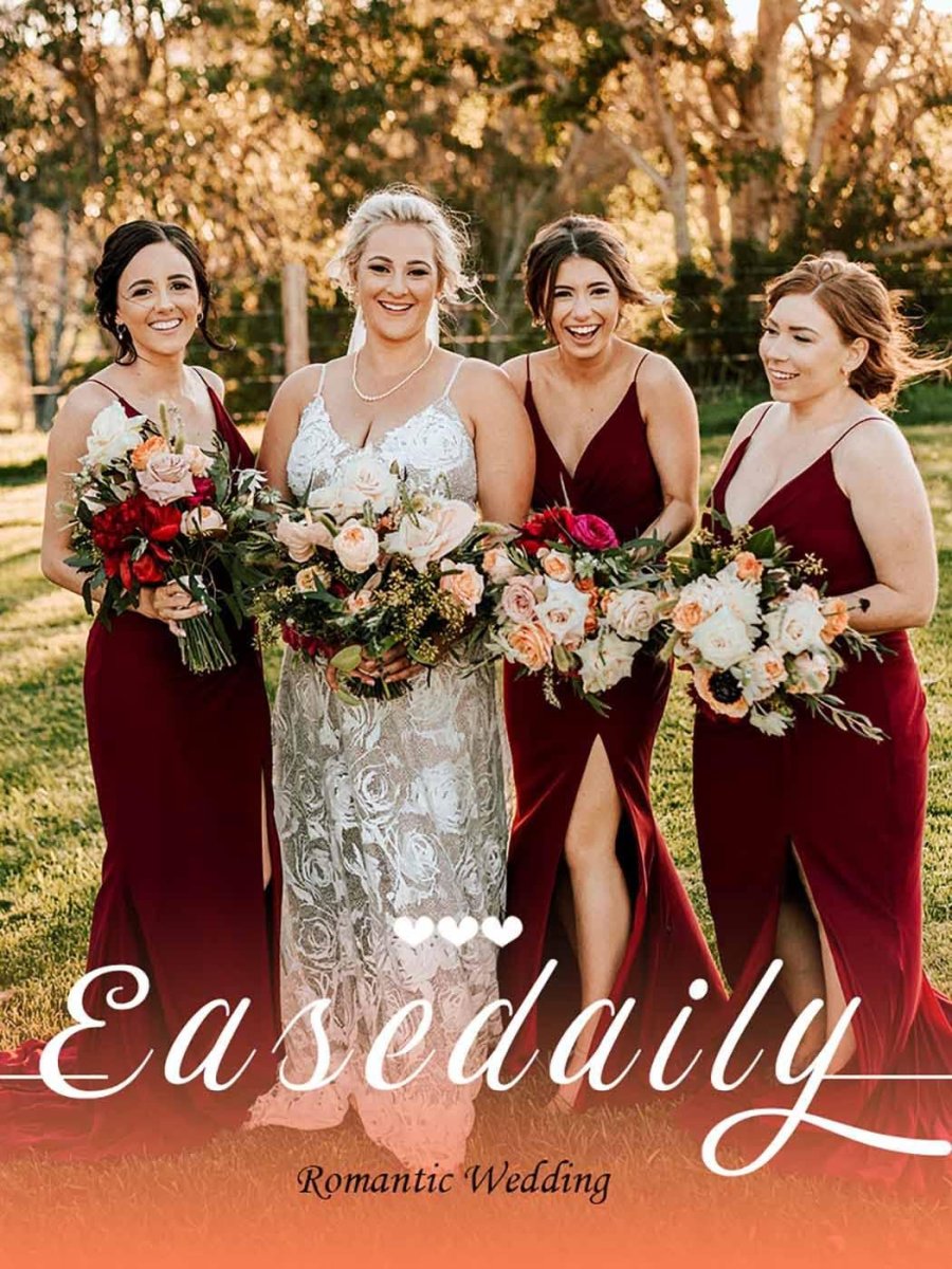 Robe De Mariée Simple Avec Nœud Blanche – Image 9