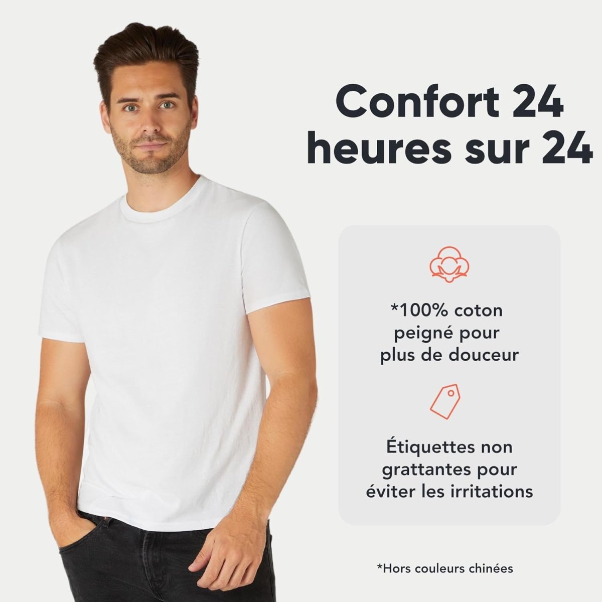 Triple Set ou Lot de 5 pièces de T-Shirts pour Hommes FM London en 100% Coton de Grande Qualité – Image 5